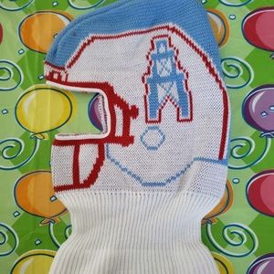 Vntg Deadstock Houston Oilers Knitster pullover mask